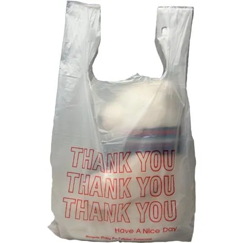 11.5" x 6.5" x 22" - "Thank You" Shopping Bags (HD) 0.55 mil