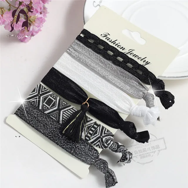 2017 Summer New Fashion Elastic Hairband For Women Hair Accessories Girls Elastic Hair Bands Children Hair Knot Rope Hair Tips