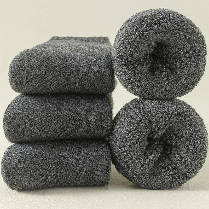 3 Pairs Thermal Wool Socks – Cashmere Winter Gift for Men & Women