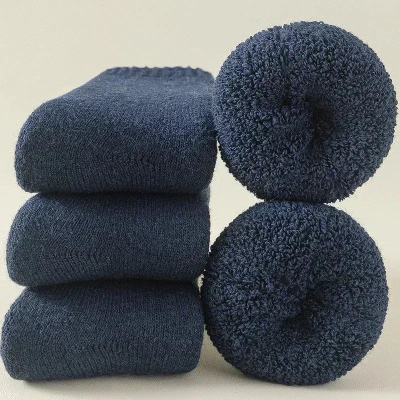 3 Pairs Thermal Wool Socks – Cashmere Winter Gift for Men & Women