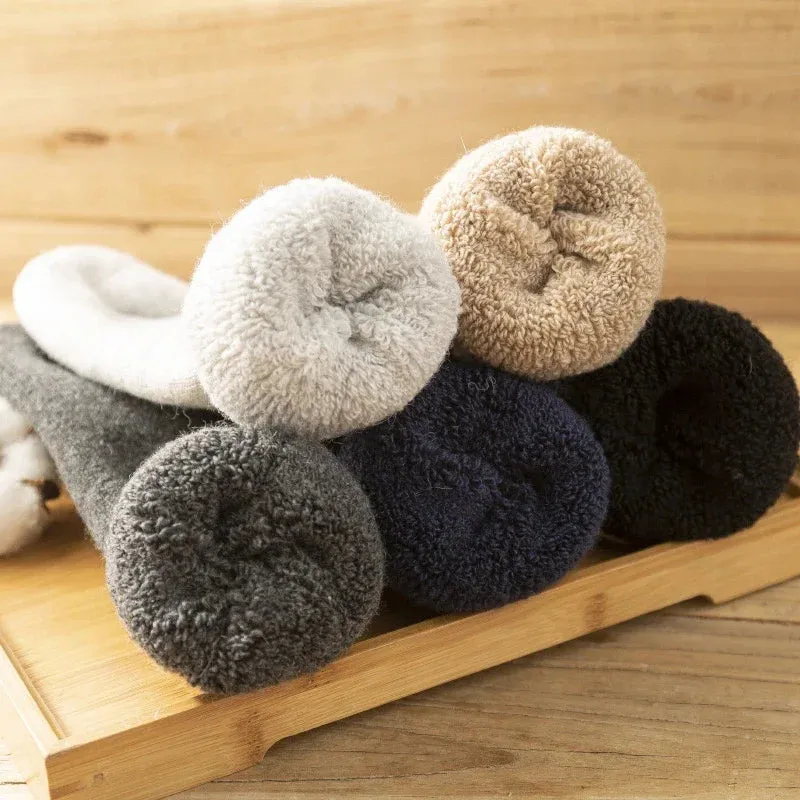 3 Pairs Thermal Wool Socks – Cashmere Winter Gift for Men & Women