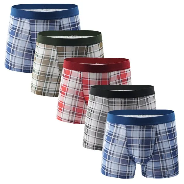 5pcs Men Cotton Boxer Shorts