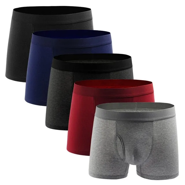 5pcs Men Cotton Boxer Shorts