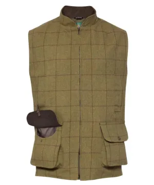 ALAN PAINE Rutland Waistcoat - Kids Tweed - Lichen