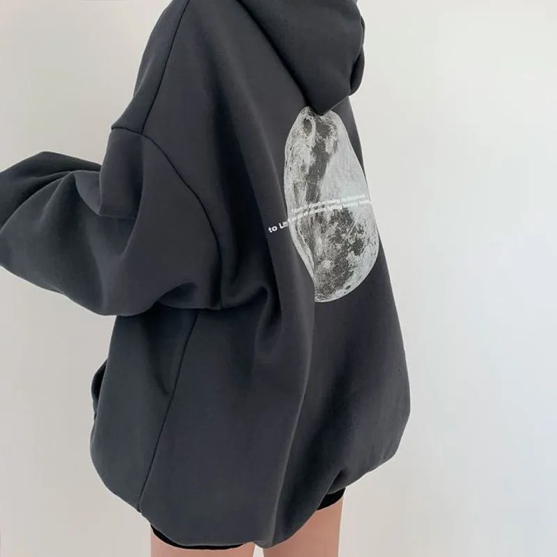 Anti-Pilling Plus Velvet Print Double Layer Faux Cotton Hoodie