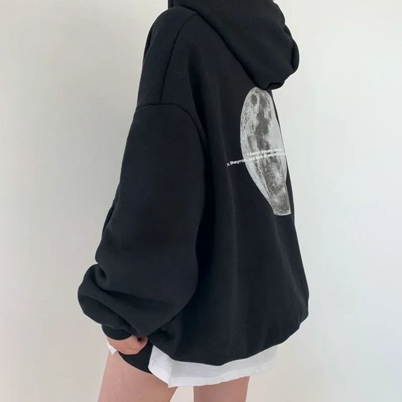 Anti-Pilling Plus Velvet Print Double Layer Faux Cotton Hoodie