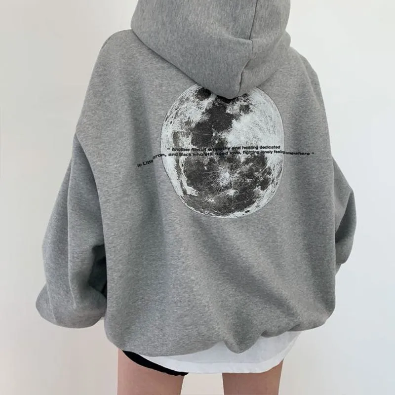 Anti-Pilling Plus Velvet Print Double Layer Faux Cotton Hoodie