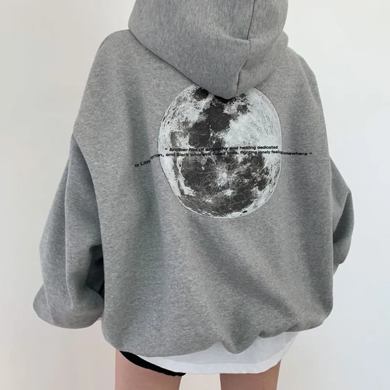 Anti-Pilling Plus Velvet Print Double Layer Faux Cotton Hoodie