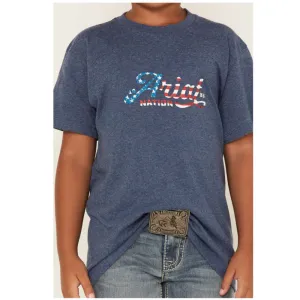 Ariat Boys Script Flag T-Shirt