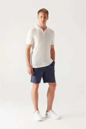 Avva Men's Indigo Cotton Shorts