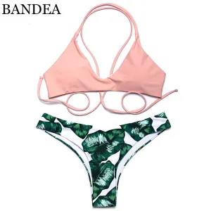 BANDEA 2017 Summer Swimwear Biquini Women Sexy Beach Swimsuit Bathing Suit Push up Brazilian Bottom Maillot De Bain Bikini