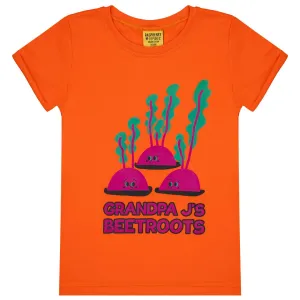 Beetroot Patch Short Sleeve Shirt - Orange - 1 Left Size 2-3 years