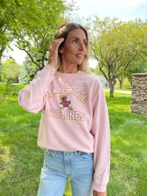 Blond Genius - Pink Edition Iowa State Cyclones Crewneck Sweatshirt in Chintz Rose