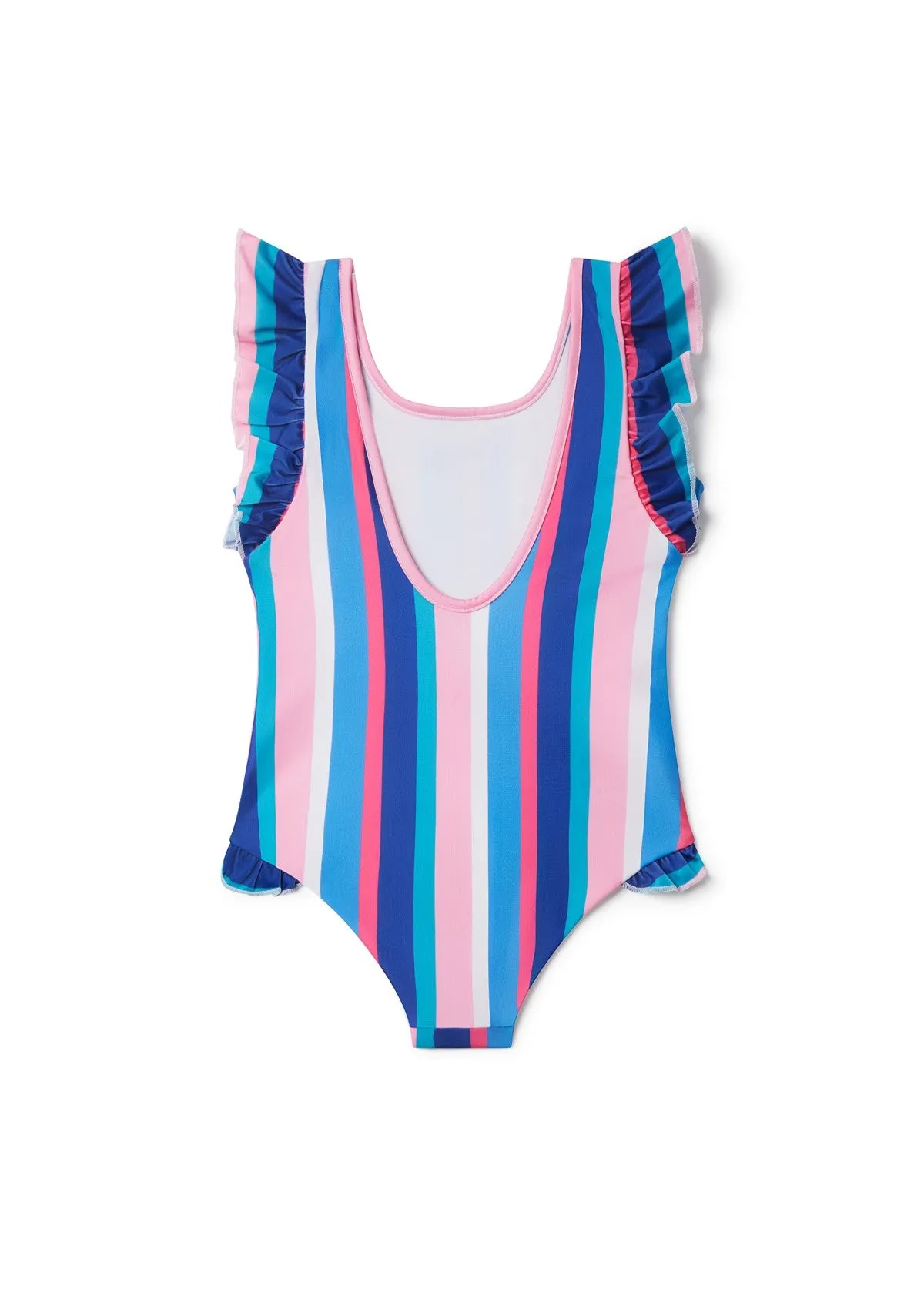 Boardies Girl Sundown Stripe Ruffle Swimsuit