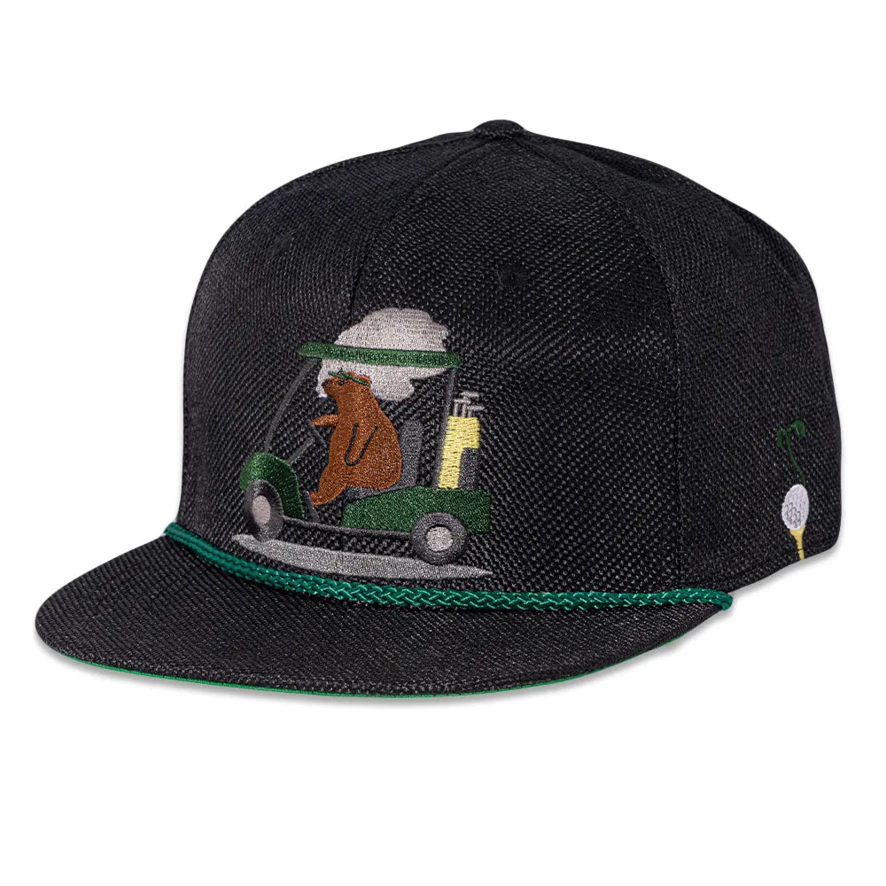 Bogey Bear Black Fitted Hat