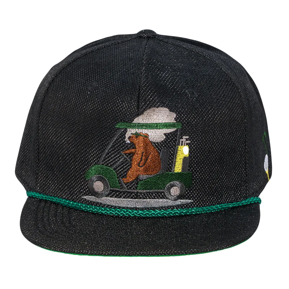 Bogey Bear Black Fitted Hat