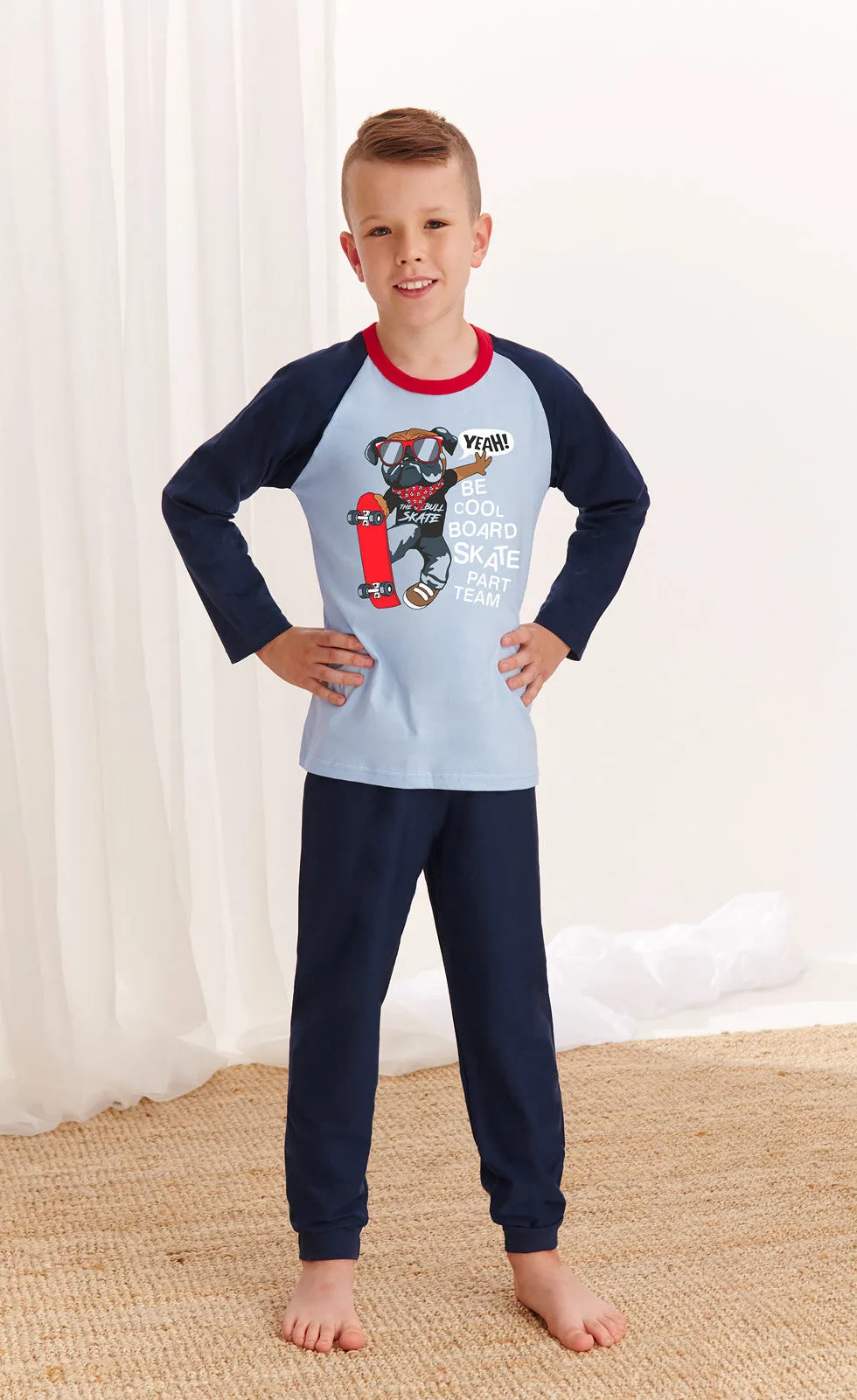 Boys Long Cotton Pyjama Set Cotton (7yrs)