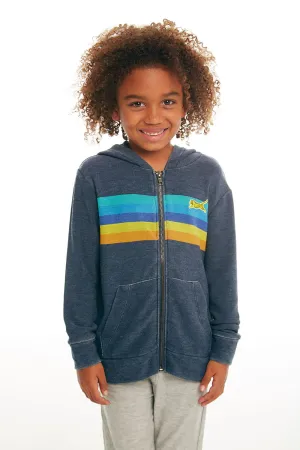 CHASER - Boys Cozy Knit Long Sleeve Zip Up Hoodie in Avalon