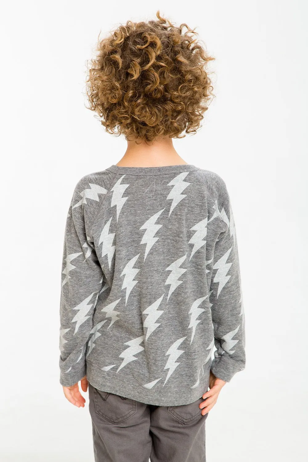 Chaser Kids - Boys Triblend Long Sleeve Raglan in Lightning Rock