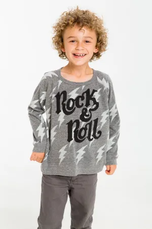 Chaser Kids - Boys Triblend Long Sleeve Raglan in Lightning Rock