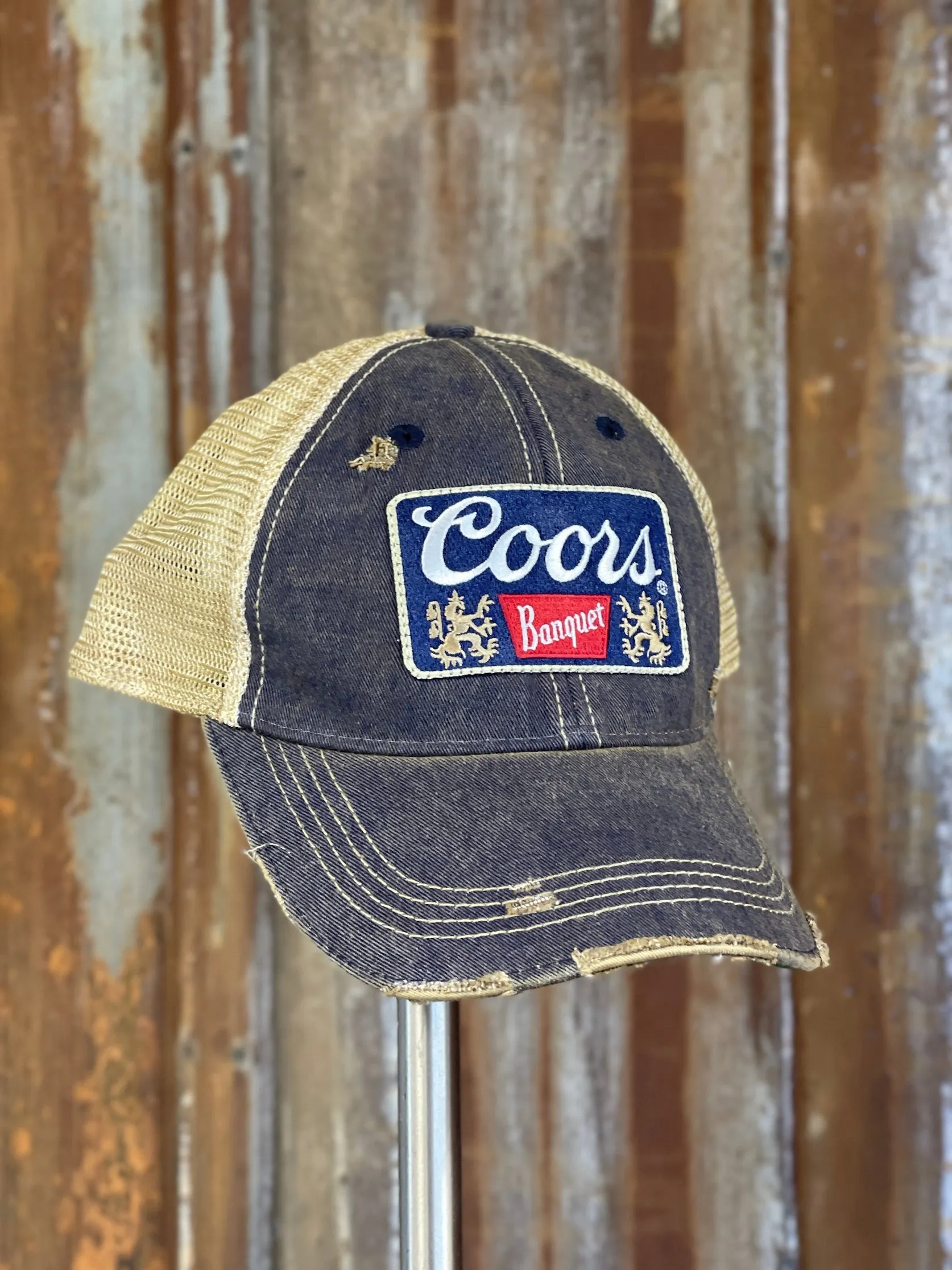 Coors Banquet Hat- Distressed Navy