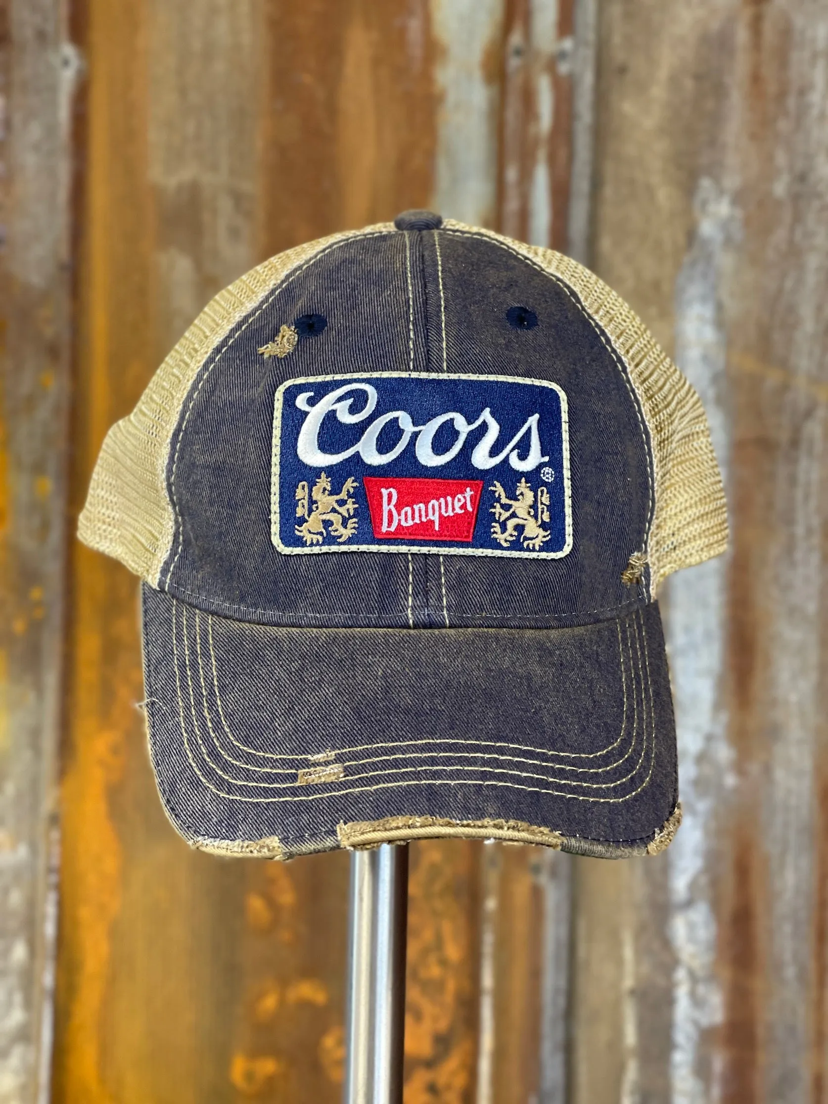 Coors Banquet Hat- Distressed Navy