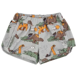 Dino Riders Retro Shorts - Grey