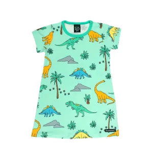 Dino Short Sleeve Dress - Light Pear - 2 Left Size 6-8 & 10-12 years