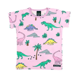 Dino Short Sleeve Shirt - Light Bloom - 2 Left Size 8-10 & 10-12 years