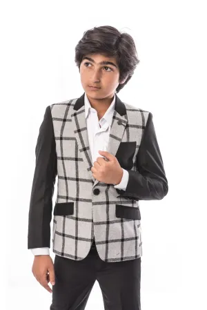 ELIE BALLEH Boys GREY Doted Blazer JACKET