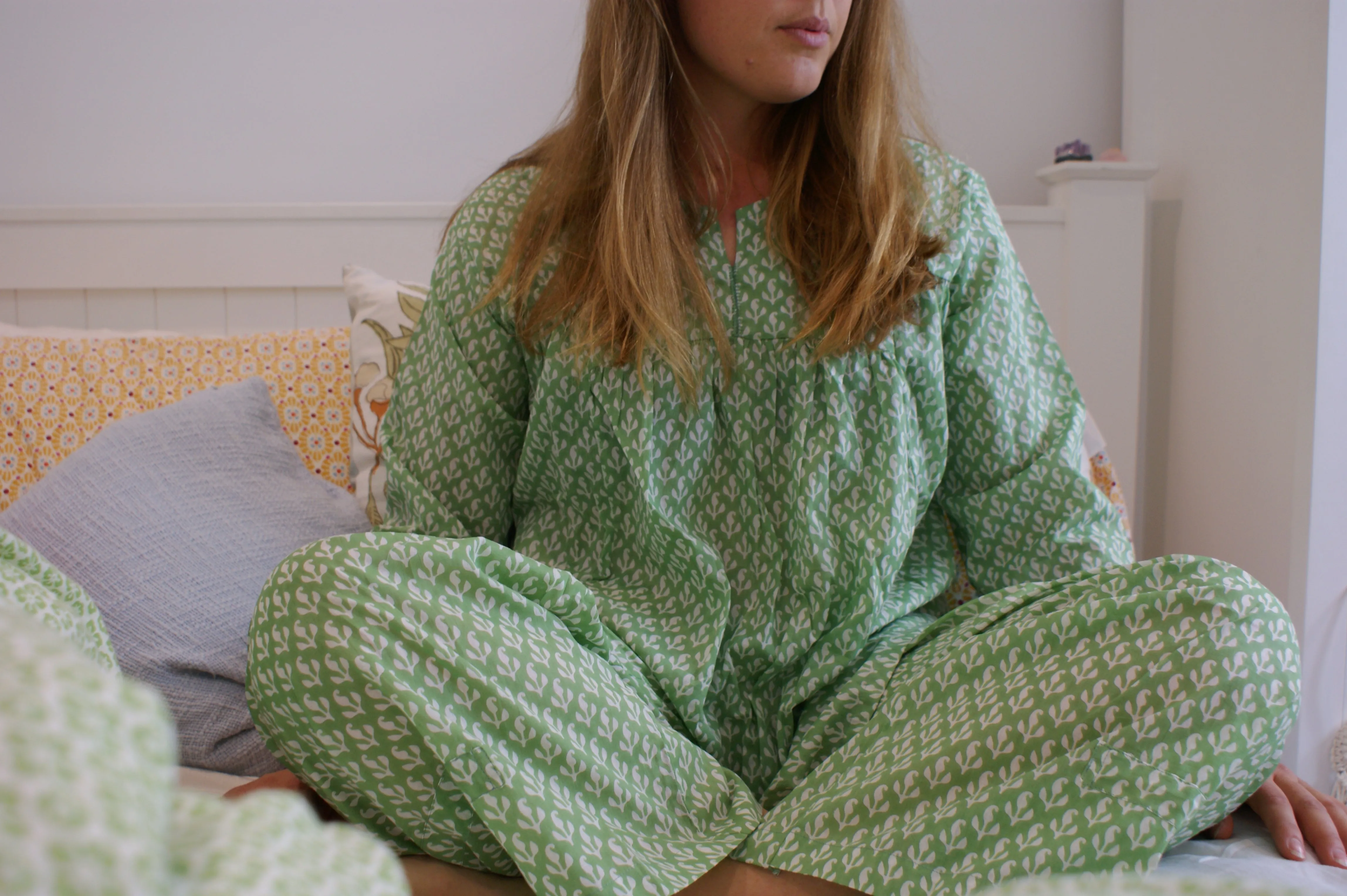 Fair Trade Cotton Sleepwear Green Leaf