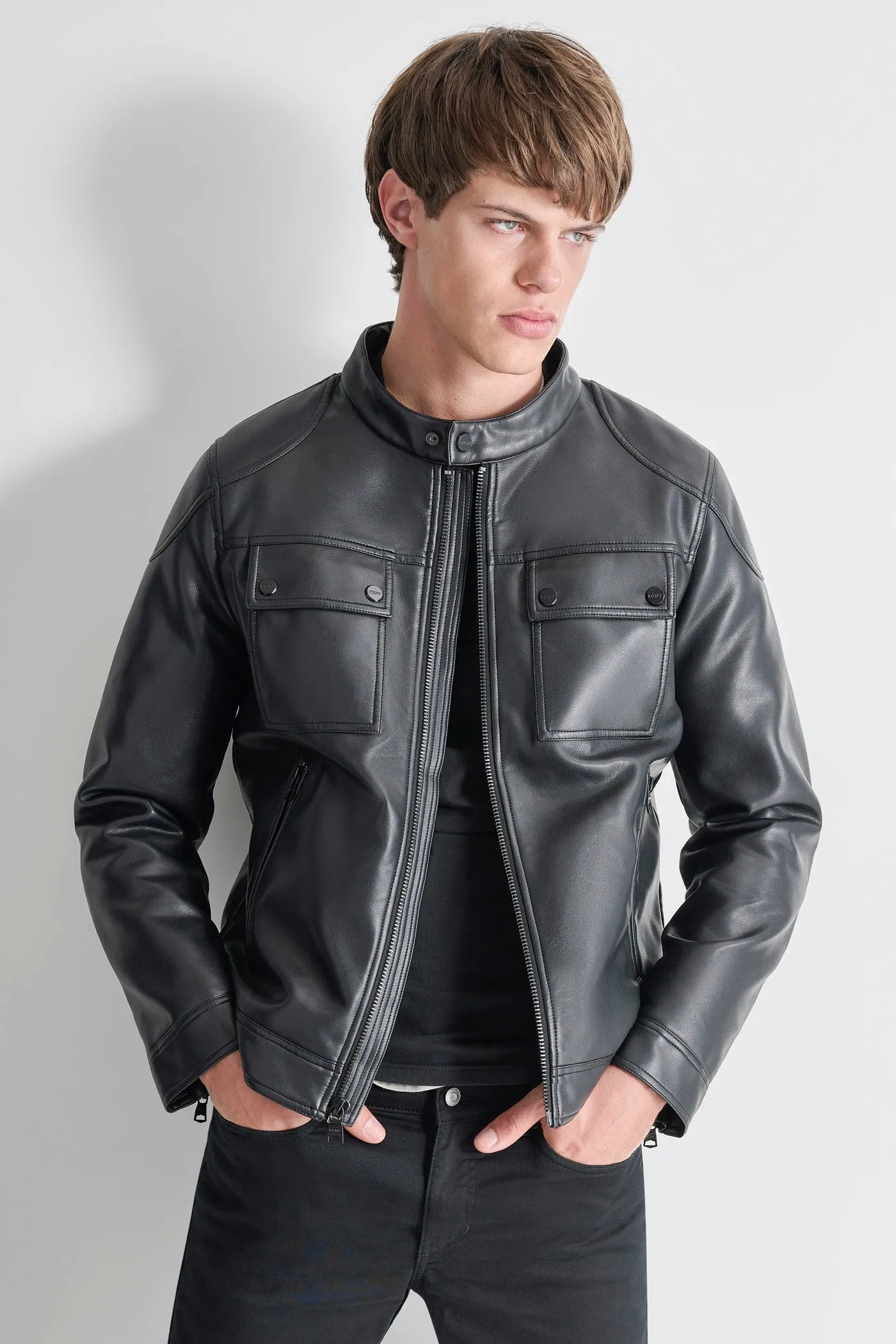 FAUX LEATHER JACKET