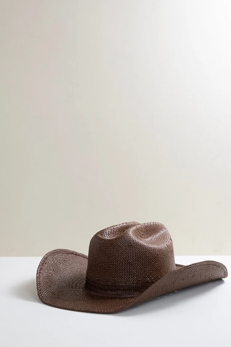 Flea Style Brooks Brown Straw Western Hat