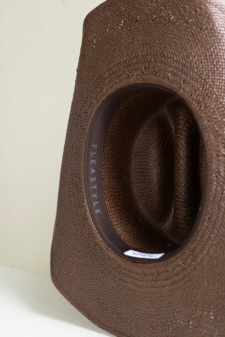 Flea Style Brooks Brown Straw Western Hat