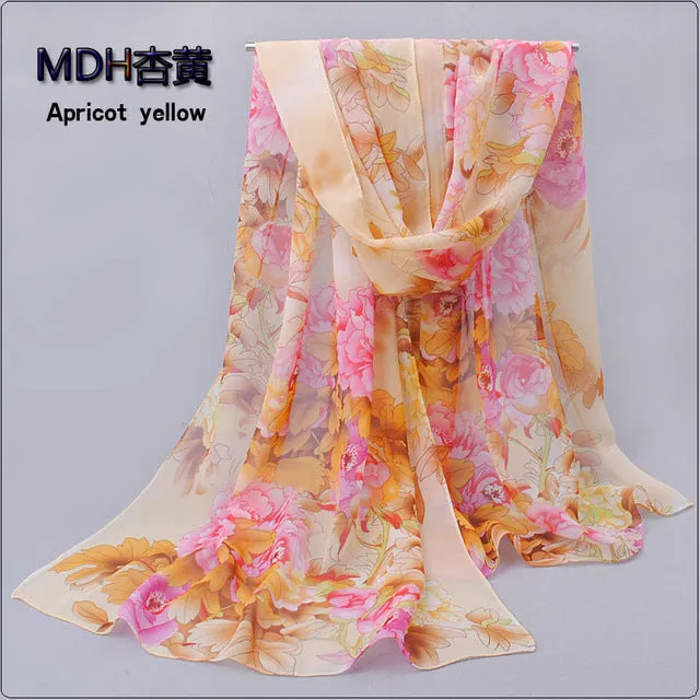 from india hot sale 2017 new women for 4 seasons scarves polka velvet chiffon bohemia flower fashion summer free shipping mdh