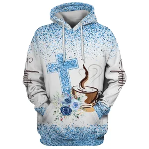 Fueled By Coffee And Jesus Hoodies Jesus Hoodie Men & Women Christian Hoodie 3D Printed Hoodie