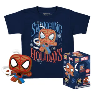 Funko Marvel Spiderman Christmas Pocket Pop And T-Shirt