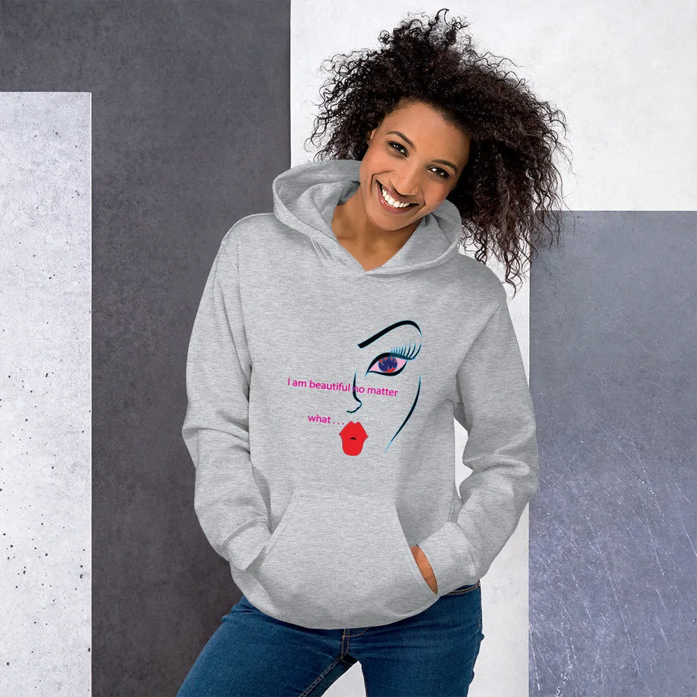 Graphic Hoodies Women's Fashion Casual Letter Art Print Long Sleeve Round Neck Aesthetic Hooded Sweatshirt Comfy Sweatshirt Womens