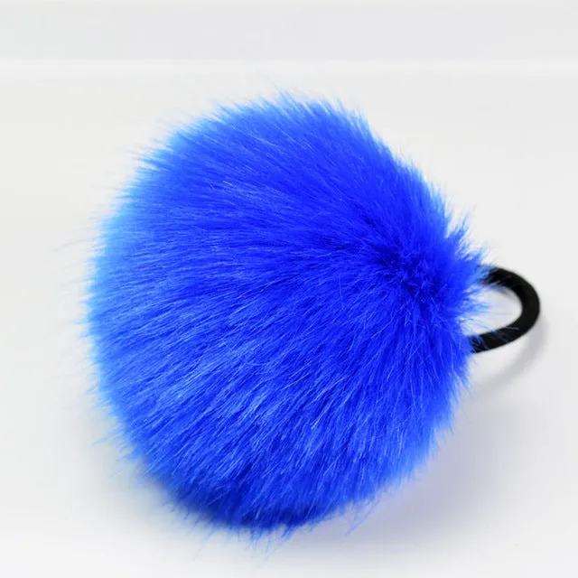 Hot Sale Korean Style Girls Cute Trendy Soft Fake Rabbit Fur Elastic Hair Rope Hair Band  Hair Accessories