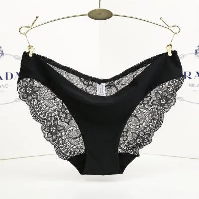 Ixuejie S-2XL!Hot sale! l women's sexy lace panties seamless cotton breathable panty Hollow briefs Plus Size girl underwear