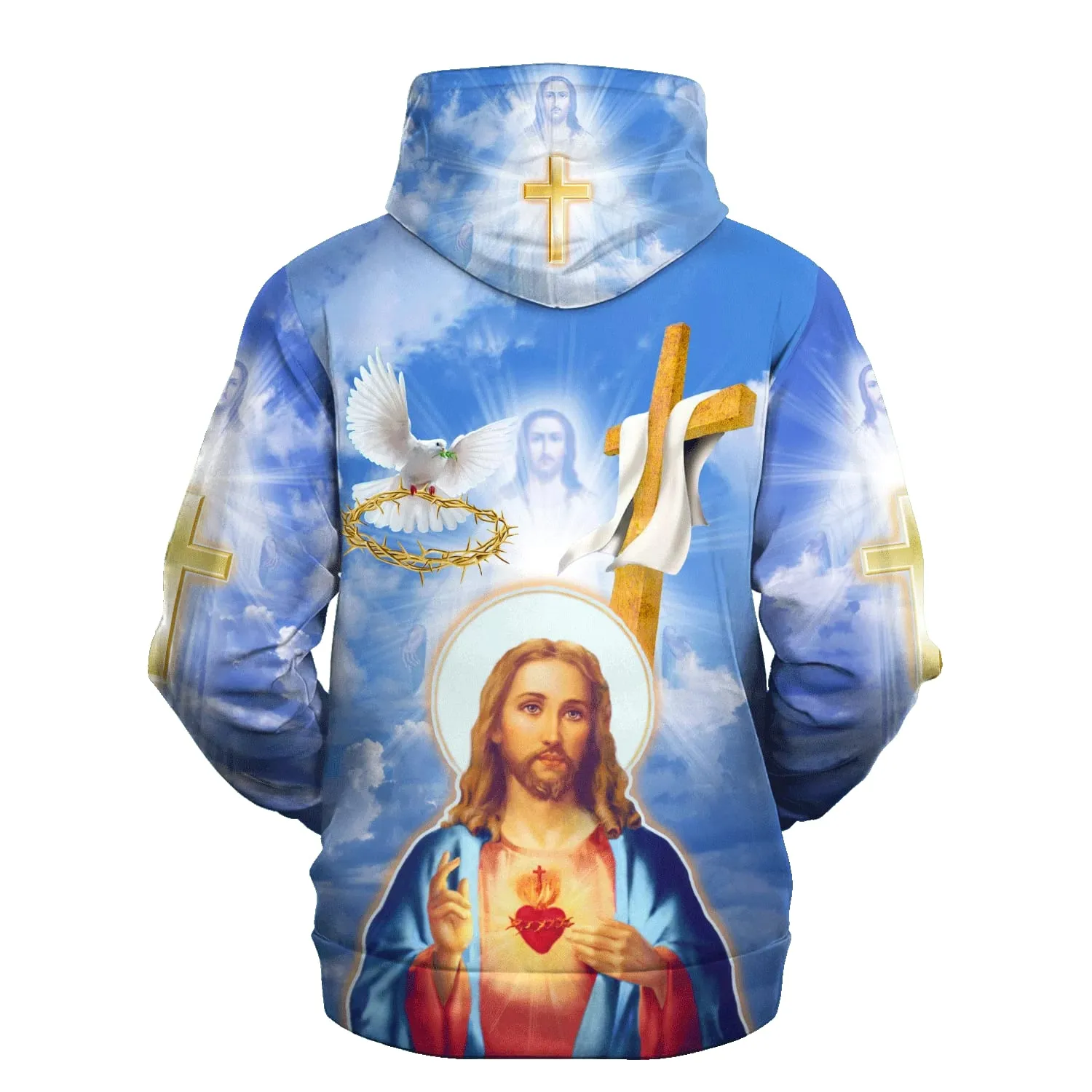 Jesus Christ Crown of Thorns and Dove Hoodies Jesus Hoodie Men & Women Christian Hoodie 3D Printed Hoodie