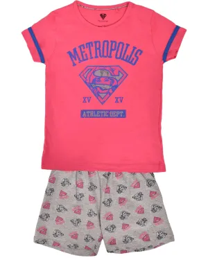 Kids Printed Short Sleeve Top and Shorts Set