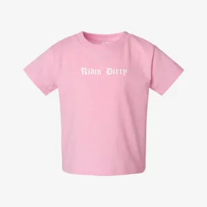 kids ridin' dirty 1996 logo s/s tee (pink)