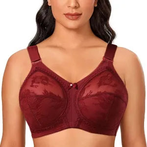 Lace Full Cup Bras - Wire-Free Support & Elegant Lace Detailing