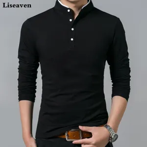 Liseaven Mandarin Collar Long Sleeve Shirt