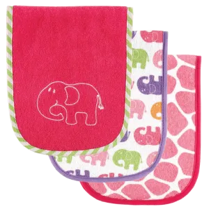 Luvable Friends Safari Themed Burp Cloths 3 Pack