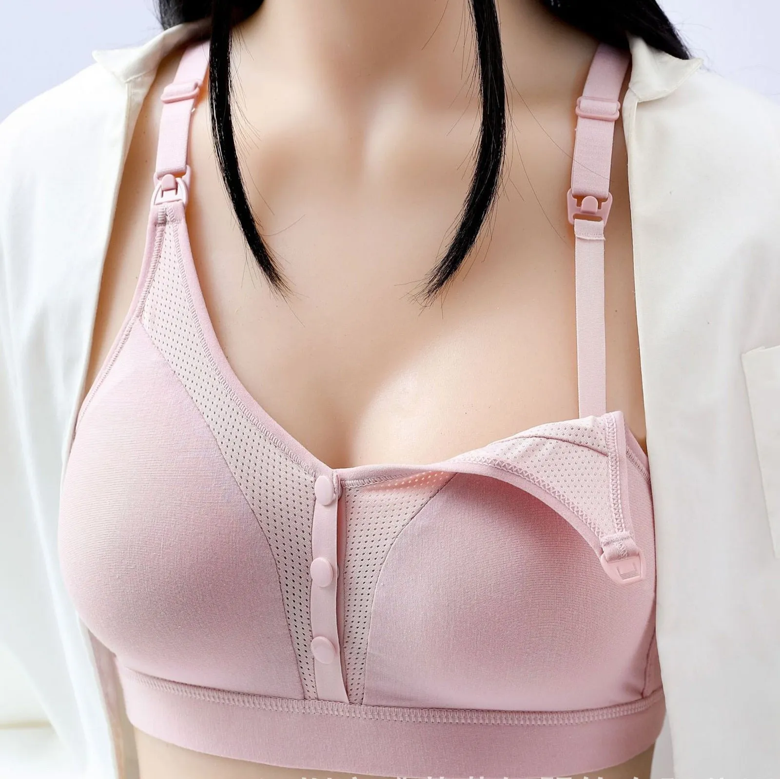 Maternity Bra Front Open Breast-feeding Bra Solid Color Button Soft Underwear Nursing Bras Maternity &amp; Nursing Bras