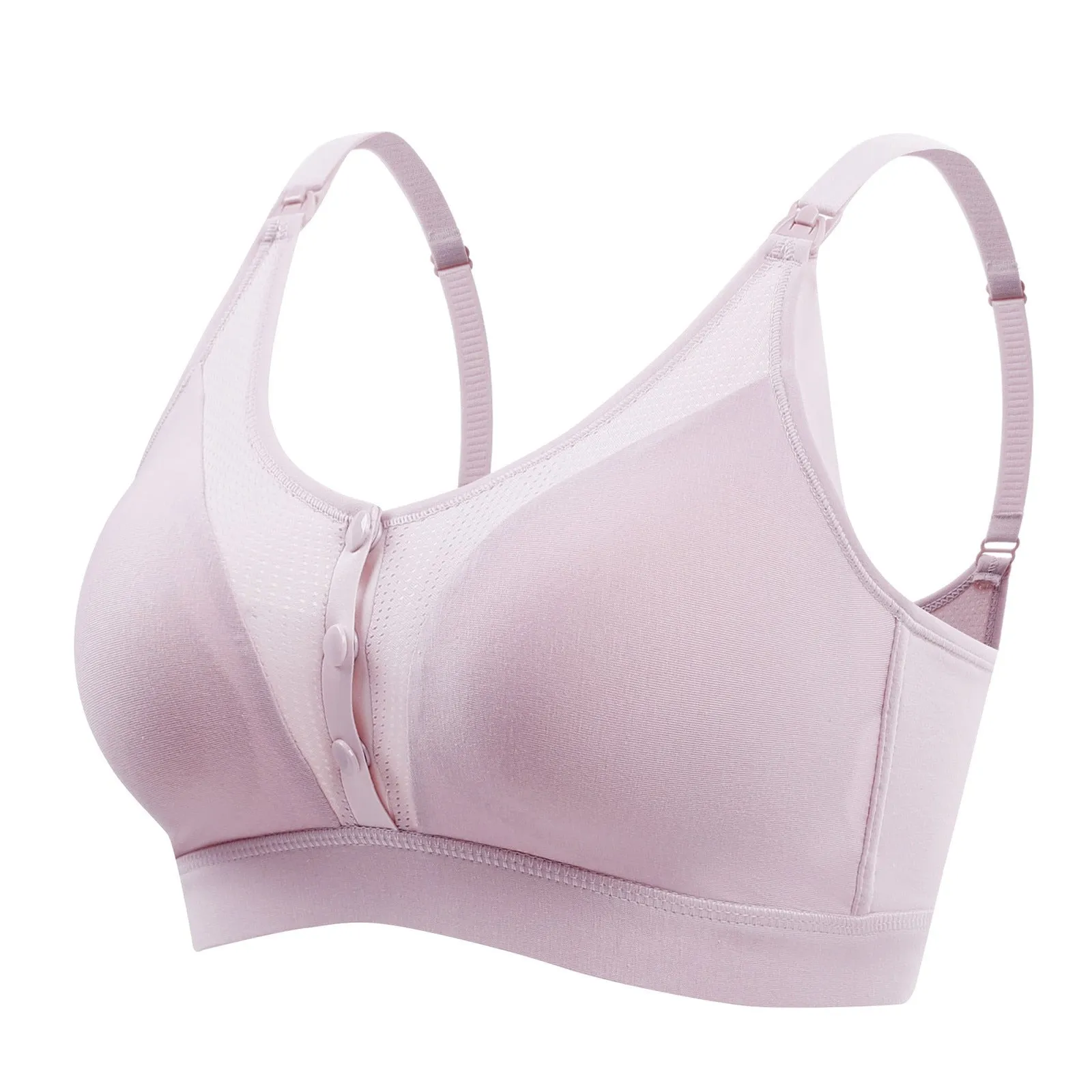 Maternity Bra Front Open Breast-feeding Bra Solid Color Button Soft Underwear Nursing Bras Maternity &amp; Nursing Bras