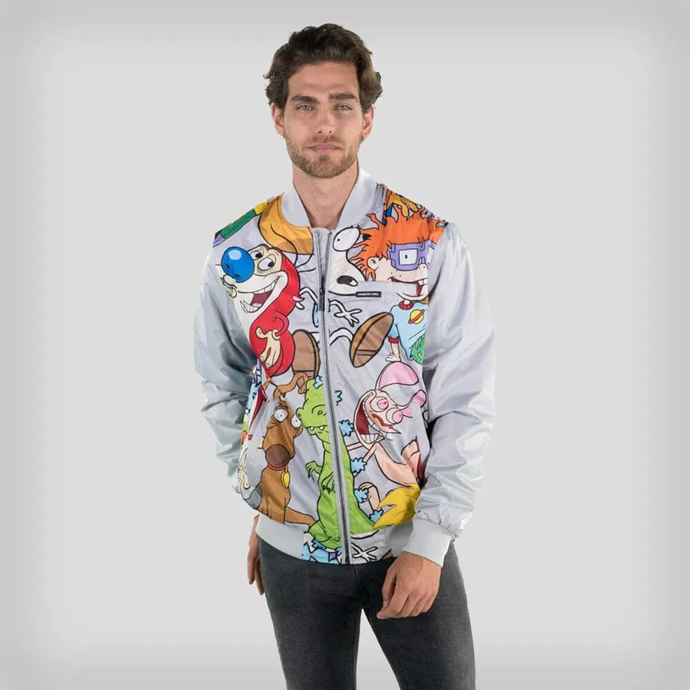 Members Only Men's Nickelodeon Mash Print Bomber Jacket