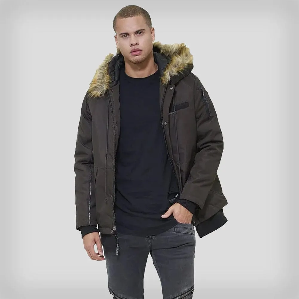 Members Only Men's Oxford Snorkel Parka Jacket